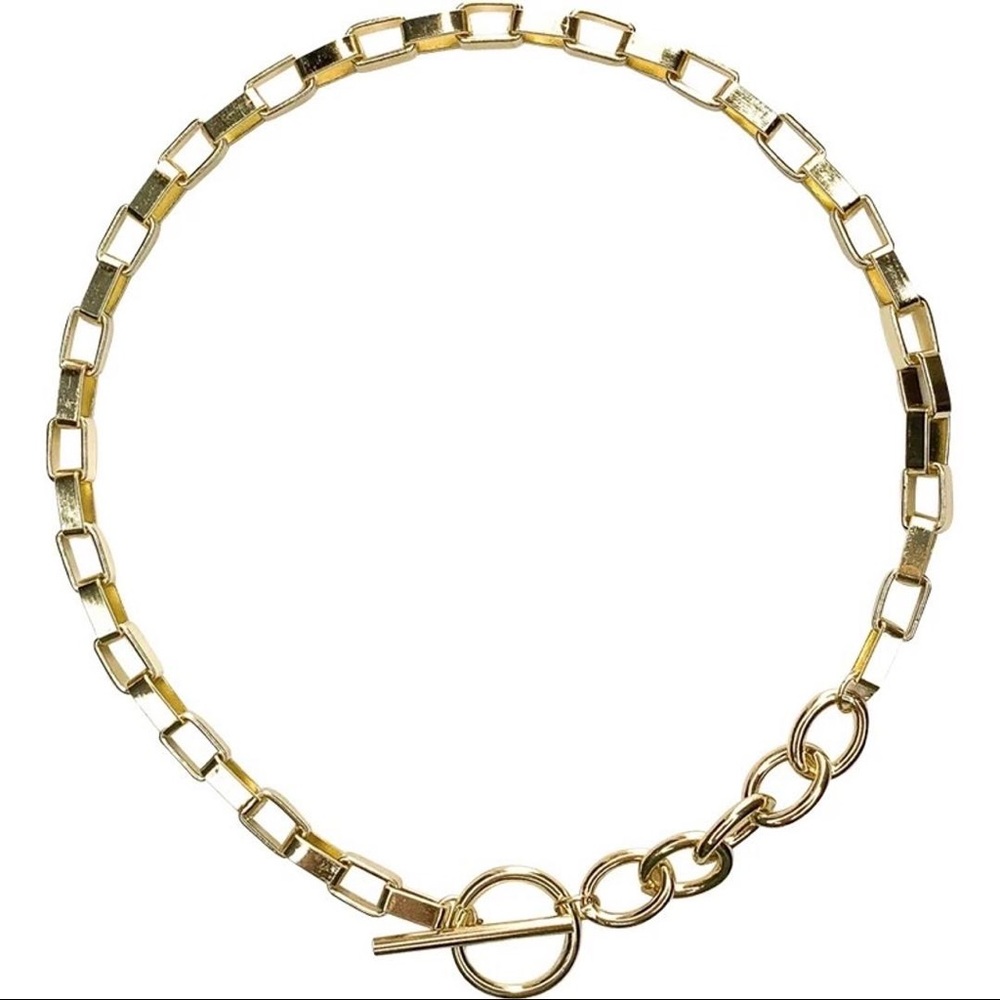 🍋2/$30 New Box Chain Link Necklace with Toggle - Picture 3 of 6